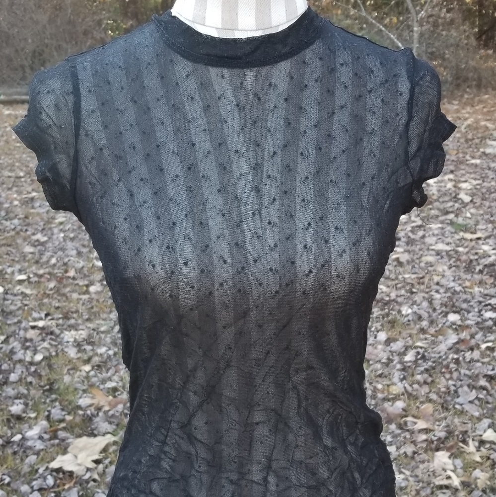 Sheer Black Tee